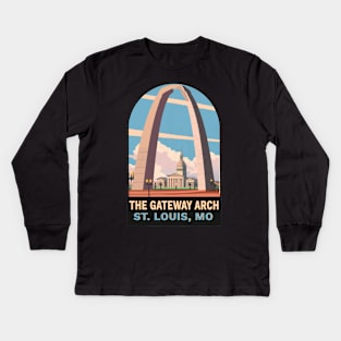 Copy of Gateway Arch Decal Kids Long Sleeve T-Shirt